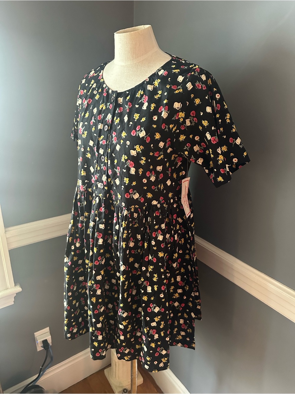 Early 1990s vintage deadstock cotton babydoll dress size M to L grunge